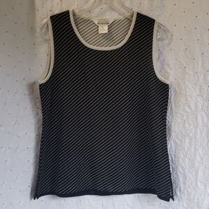 Missok black striped sleeveless tank top M